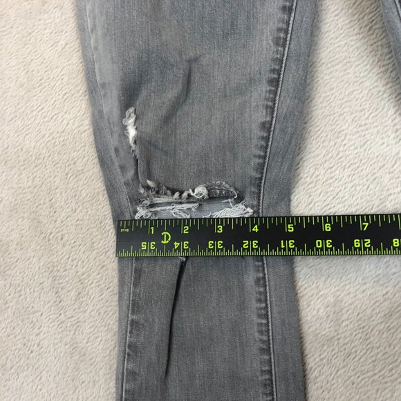 Pacsun Womens Jeans Size 24 Distressed Ankle Skinny Jeggings Frayed Hem Gray Y2K - Picture 5 of 15